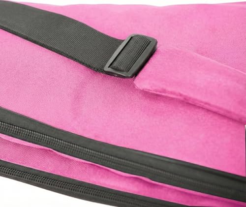 Tennis Bag Lightweight and Padded Tennis Rackets Cover with Adjustable Shoulder Strap - color: Light Pink, size: 28"x11.5"