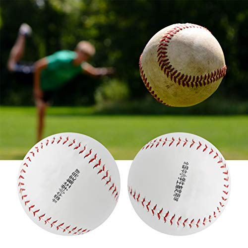 Softball Balls, 2 Pieces 12 Inch PU Softball Practice Balls Hand Stitched Official Size for Batting Practice Training