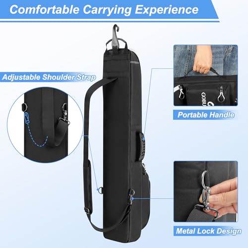 GOBUROS Baseball Bat Bag for 3-4 Baseball Bats, Bat Bag with Fence Hook and Adjustable Shoulder Strap, Suit for Baseball, Softball, T-ball Bat