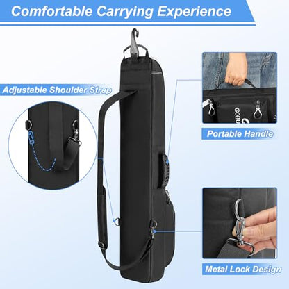 GOBUROS Baseball Bat Bag for 3-4 Baseball Bats, Bat Bag with Fence Hook and Adjustable Shoulder Strap, Suit for Baseball, Softball, T-ball Bat