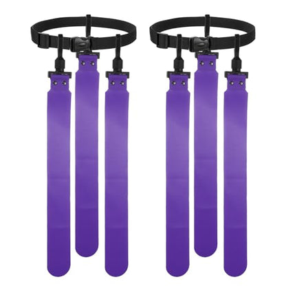Flag Football Set, Adjustable Flag Football Belt with 1 Belt and 3 Flags Easy Tear Away - color: Purple