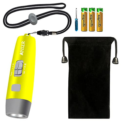 ANIZR Electronic Whistles with Lanyard,Adjustable 3 Tone & 3 High Volume Hand Emergency Whistle Basketball Referee Whistle for Coach,Teacher,Police,Outdoor Camping Boating Hiking(with Battery) - color: Yellow with battery