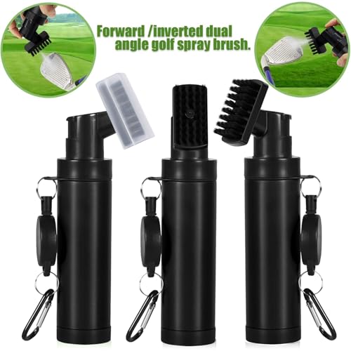 Golf Club Brush Cleaner with 5oz Pressurized Water Sprayer & Clip, Essential Golf Accessories for Golfers