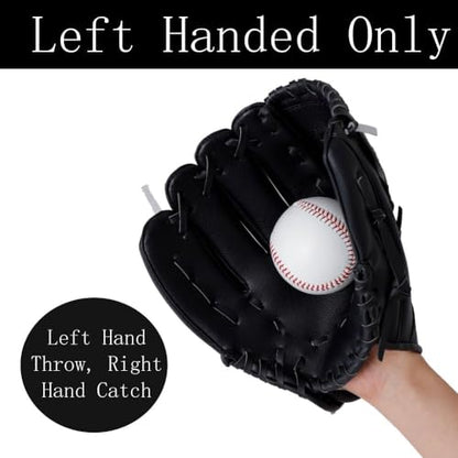 Urby Left Handed Baseball Glove, Left Handed T Ball Glove for Lefty, Left Hand Throw Only. T-Ball & Youth Baseball Gloves. - color: Black, size: 10.5in Age 4-7
