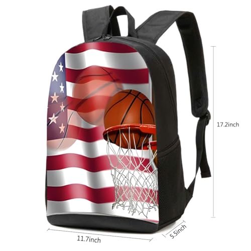 CAIWEI American Football Backpack School Bag (basketball 4) - color: Basketball 4, size: 17.2*11.7*5.5 Inch