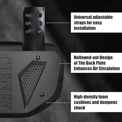 Cienfy Football Back Plate for High-Impact Protection, Universal Football Backplate for Shoulder Pads, for Youth and Adult - size: Youth, style: Black