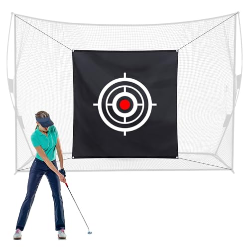 Halloscume Golf Target Cloth for Net Replacement Golf Hitting Net Target with 4 Straps for Practice Training Aids Indoor Outdoor Use - size: 5 x 5 ft