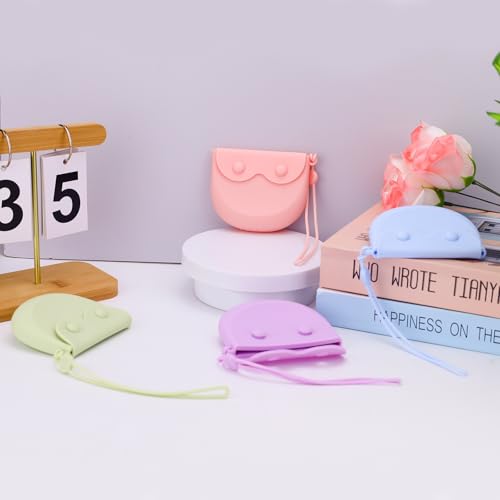 LELE LIFE 2Pcs Silicone Retainer Case with Vent Holes, Unbreakable Retainer Holder with Hand Strap Slim Retainer Container Box for Travel Partial Denture Night Mouth Guard Aligner Case (Pink + Purple) - color: Pink + Purple