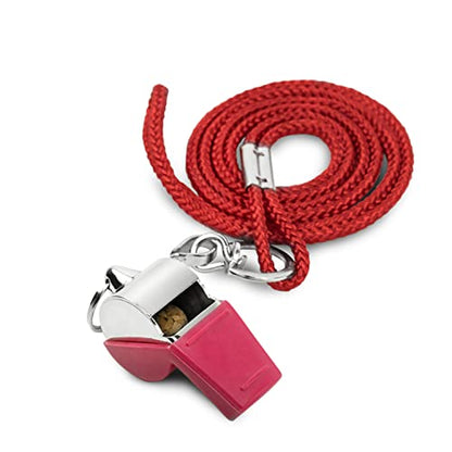 Cannon Sports Solid Brass Metal Whistle with Whistle Cover & Lanyard - Loud, Clear Sound, 124 dB Tone, Durable - Ideal for Coaches, Referees, Officials, Trainers