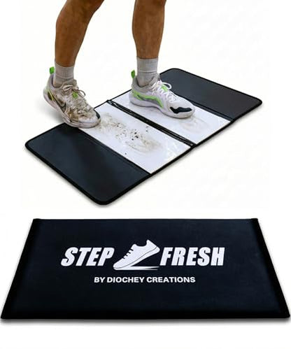Step Fresh Basketball Sticky Mat With 120 Sheets, Portable Basketball Pad for Shoe Grip, Compact Basketball Mat Traction System and Sticky Mats for Shoes, Essential Basketball Accessories - size: Traction Mat & Sticky Sheets