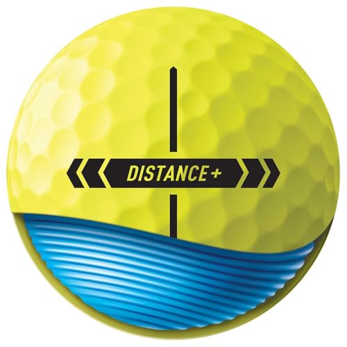 TaylorMade Golf Distance+ Golf Balls - color: Yellow, style: 2025