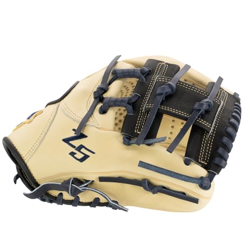 SSK Z5 Craftsman Infield Baseball Glove – 11.25” - 11.5” - 11.75” - 12” – Right & Left Hand Throw - color: Camel/Black/Navy, size: 11.5" - Left Hand Throw