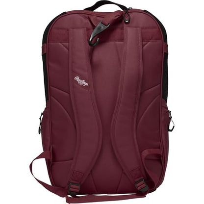 Rawlings | The Journey Player's Backpack Equipment Bag | Baseball/Softball | Multiple Colors - color: Maroon