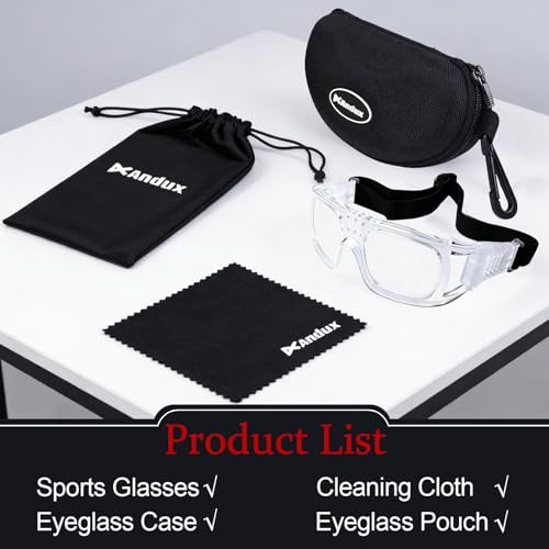 Andux Unisex Sports Glasses Anti Fog Goggles for Basketball Dribbling, Lacrosse, Eye Training LQYJ-01 - color: White