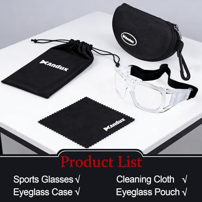 Andux Unisex Sports Glasses Anti Fog Goggles for Basketball Dribbling, Lacrosse, Eye Training LQYJ-01 - color: White