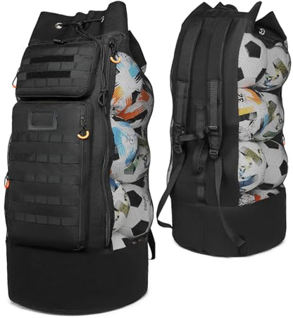 Extra Large Soccer Ball Bag, Heavy Duty Mesh Equipment Ball Bag for Coach, Storage Bag for Basketball, Volleyball, Swimming Gear