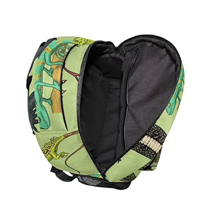 Snakes Lizard Chameleon and Turtle Animal Backpack School Bookbag Lightweight Laptop Backpack for Men Women Kids - color: Animals