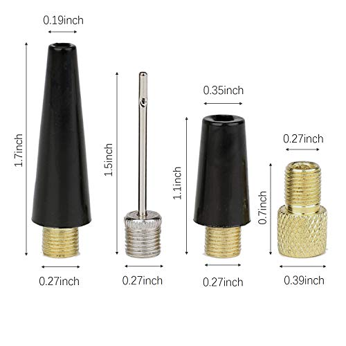 Flammi Bike Tire Valve Adapter Ball Pump Needle Balloon Nozzle Inflation Kit, Inflator Adapter Air Pump Accessories for Standard Pump or Air Compressor