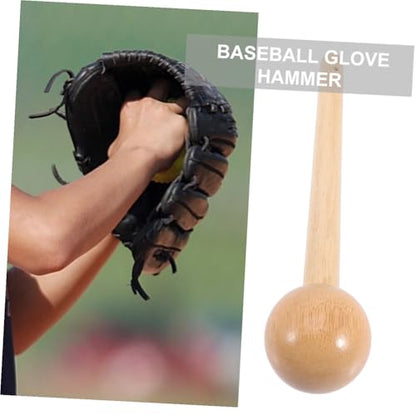 Ball Shaped Wooden Mallet for Softball Gloves Durable Glove Shaper Tool for Baseball Catchers Mitts Smooth Finish and Comfortable Grip Extend Your Gloves Lifespan