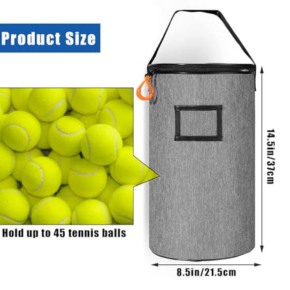 VISEMAN Portable Tennis Ball Basket for Training, Carrying and Storage - color: Gray