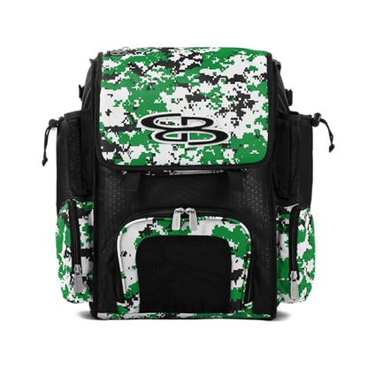 Boombah Mini Superpack Bat Bag Digital Camo Black/Kelly Green - color: Black/Kelly Green