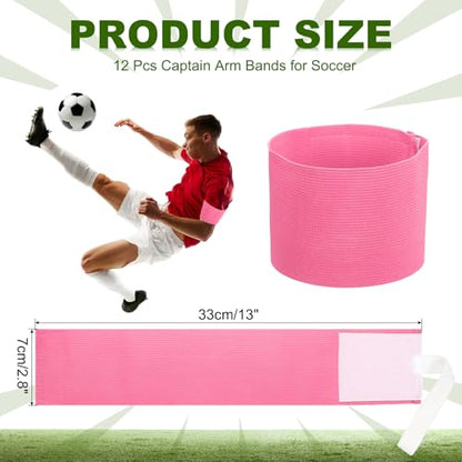 PATIKIL Soccer Captain Armband, Captain Arm Bands for Soccer Elastic Captain Arm Band Sports Captain Armbands for Youth Adult Football Team Training - color: Pink