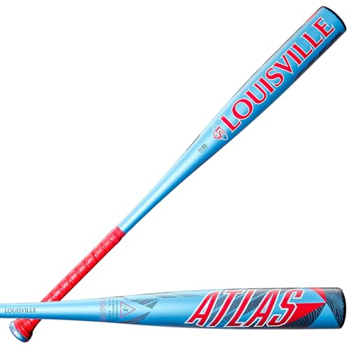 Louisville Slugger | 2026 | Atlas™ Baseball Bat | BBCOR | -3 Drop | 2 5/8" Barrel | 1 Pc. Alloy Construction - color: Blue/Red, size: 32"