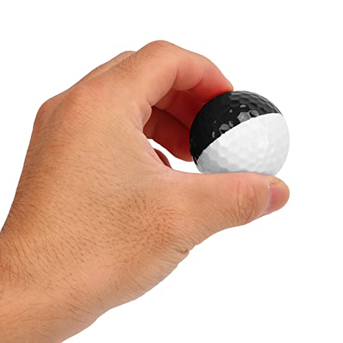 5 Pack Dual Color Training Sphere, Indoor Putting Ball Synthetic Resin Practice Ball Black White Double Layer for Home Hotel Putting Green Exercise