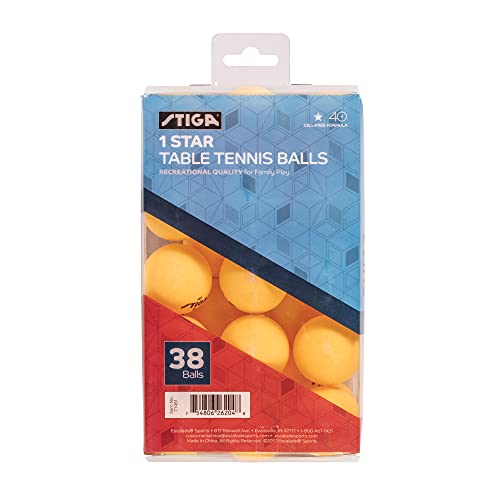STIGA 1-Star Balls - color: Orange, size: 38 Pack