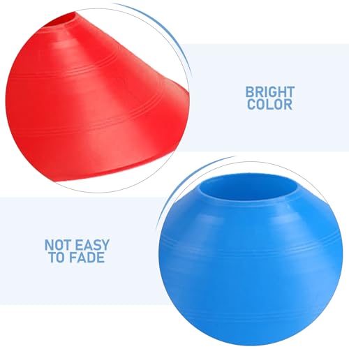 Healeved 15pcs Soccer Practice Cones for Training, Agility Drills Cones for Football and Sports Drills, Sturdy Plastic Disc Markers for Outdoor Fitness and Coaching