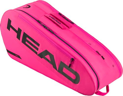 HEAD Tour Racquet Bag M (6R) Tennis Bag - Holds Up to 6 Racquets, CCT+ Climate Control Technology, 2 Main Compartments, Shoe Pocket & Backpack Carry System - color: Pink