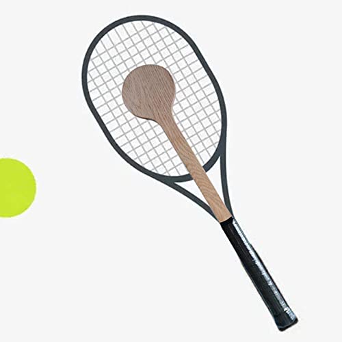 Milageto Tennis Racket Pointer Wooden Mid Spoon Tennis Practice Stick