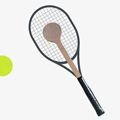 Milageto Tennis Racket Pointer Wooden Mid Spoon Tennis Practice Stick