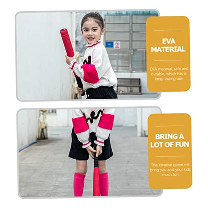 Wear Resistant EVA Baseball Bat Red for Indoor Outdoor Training Lightweight Sports for Parent Interactive Play and Skill Development