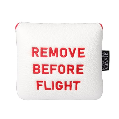 Golf Head Cover with RBF Design for Golf Club - size: for Large Mallet, style: White
