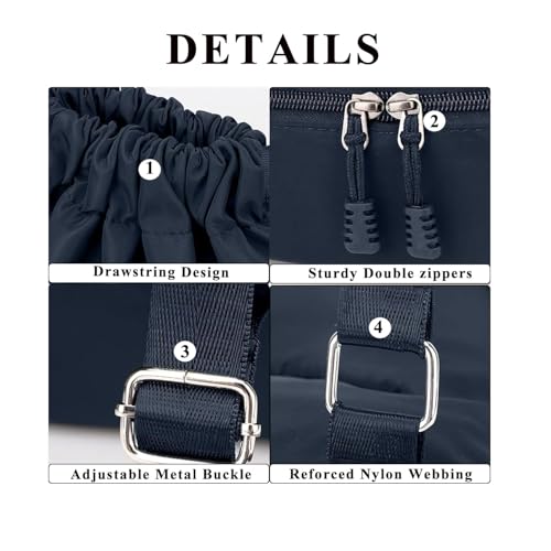Drawstring Soccer Backpack with Shoe Compartment - Gym Bag for Basketball, Volleyball and Football - Water Resistant Nylon Sports Cinch Sack for Men Women