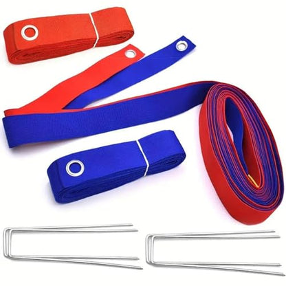 Beach Volleyball Lines Professional Sand Court Marking Kit with Upgraded Polyester Ropes Portable Weather Resistant System with Anchors and Bags