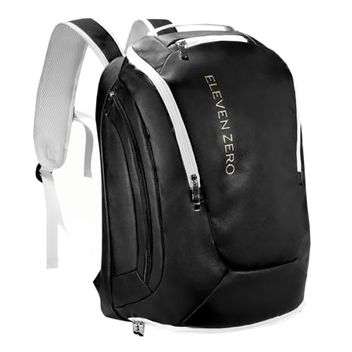 Pro Tour Pickleball Backpack Black | Large Pickleball Bag with Fence Hook for Paddles & Accessories | Ventilated Shoe Compartment | Pickleball Bags for Men, Women, & Adults Pickle Ball Bag - color: Black