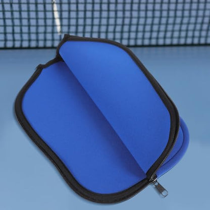 Abaodam Table Tennis Paddle Case Neoprene Material, Anti-scratch Protective Storage Bag, Portable Blue Racket Cover for Sports and Leisure Use