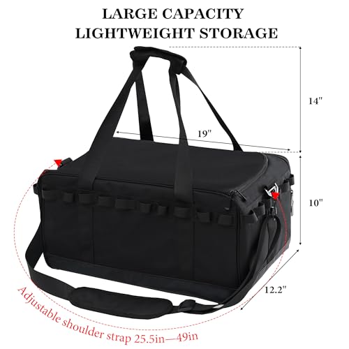 COOZMENT 35L Multi-functional Duffle Bag, Waterproof Shoe & Picnic Camping Organizer, 3 Adjustable Dividers for Travel, Sports, GYM
