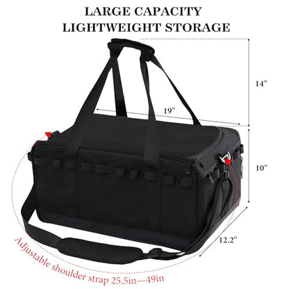 COOZMENT 35L Multi-functional Duffle Bag, Waterproof Shoe & Picnic Camping Organizer, 3 Adjustable Dividers for Travel, Sports, GYM