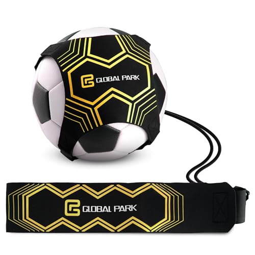 Global Park Soccer Trainer Adjustable Waist Belt - Football Training Equipment Aid for Ball Control, Passing & Shooting, Kick Throw Trainer Solo Practice Volleyball, Rugby for Kids Adults at Home - color: Black