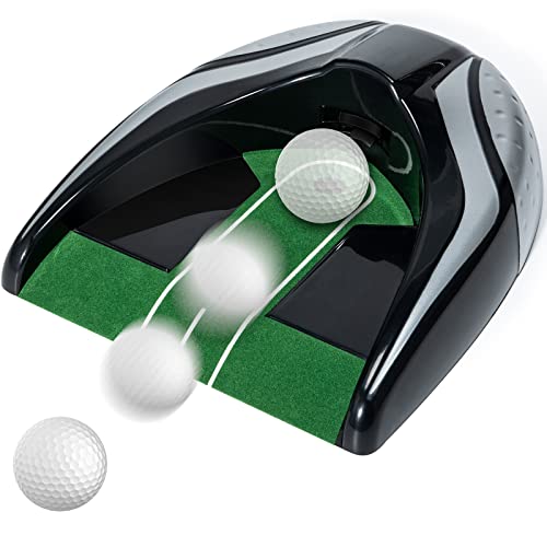 Golf Automatic Putting Cup with Adjustable Gravity Ball Return - Battery-Powered Practicing Without Interruption for Indoor Outdoor Golf Practice