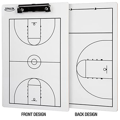 Dry Erase Basketball Clipboard for Coaches Double Sided Board, Sports Coaching (Large 14.5 x 9.5)
