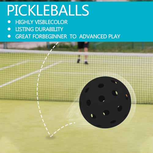 6 Pack Sports Outdoor Pickleballs - 40 Pickleball Balls - USA Pickleball Balls (USAPA) Approved - Official US Open Ball - color: Black, style: 24 - Pack