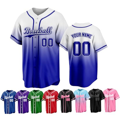 Custom Baseball Jersey Personalized Stitched Family Team Name Number Shirts Uniforms for Women Men Youth Kids - color: Blue-28