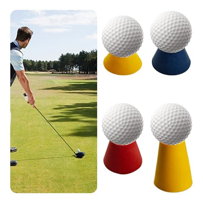 16PCS Rubber Winter Golf Tees, 4 Different Heights 38mm 22mm 18mm 12mm, Cold Weather Golfing Essential for Hard Ground Home Driving Range Mat Training Practice