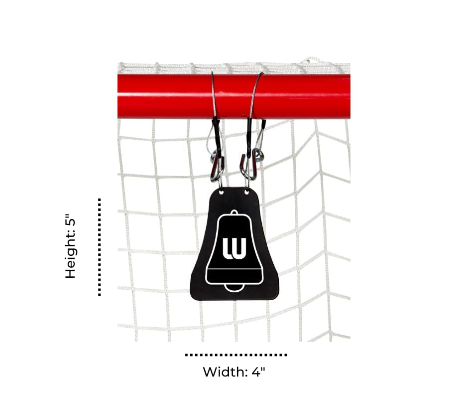 Winnwell Hockey Metal Bell Targets - 2 Pack 4"x5" Metal Bells - Hockey Net Shooting Targets, Training & Practicing Equipment to Help Improve Shot Accuracy for Teens & Adult Players