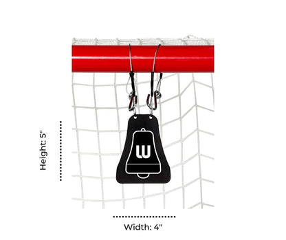 Winnwell Hockey Metal Bell Targets - 2 Pack 4"x5" Metal Bells - Hockey Net Shooting Targets, Training & Practicing Equipment to Help Improve Shot Accuracy for Teens & Adult Players