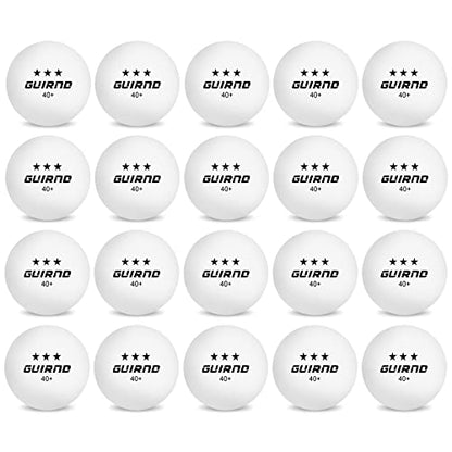 Guirnd 20 Pack Ping Pong Balls, 3 Star Table Tennis Balls, 40+ Pong Ball Competition and Recreational Play, Abs Ping Pong Ball, Games, DIY - color: White
